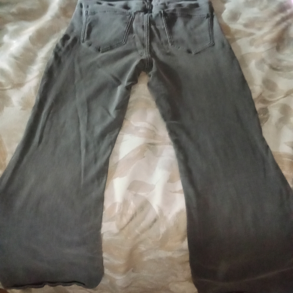 Gray Wide-Leg Jeans